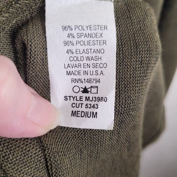 New Three Bird Nest green wide leg jumpsuit Size medium Hygge Comfycore Boho - Picture 10 of 10